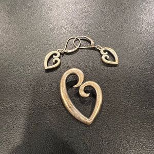 James Avery Mothers Love Earrings and Pendant